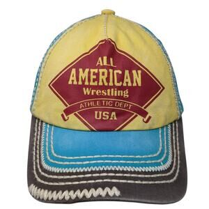All American Wrestling Slideback Hat Multicolor One Size KB ETHOS